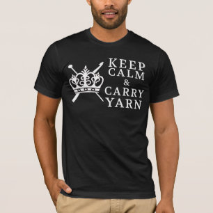 Keep Calm Carry Yarn • Crown Logo {Dark} T-Shirt