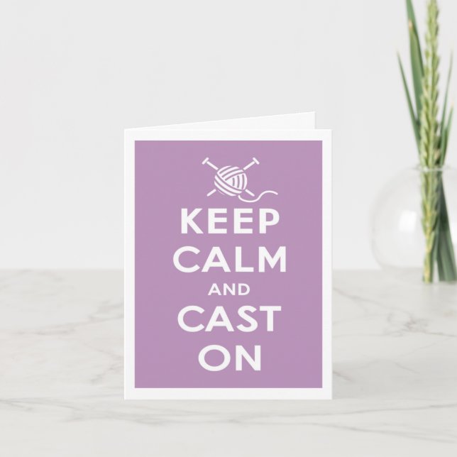 Keep Calm & Cast On Notecard (Front)