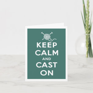 Keep Calm & Cast On Notecard