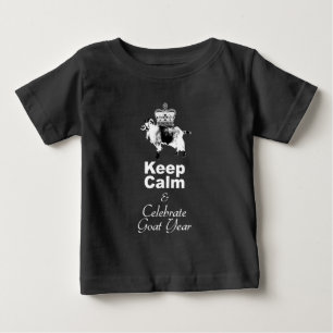 Keep Calm Celebrate Goat Year baby black T-shirt