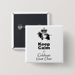 Keep Calm Celebrate Goat Year Square Button
