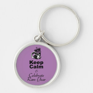 Keep Calm Celebrate Ram Year Round Keychain