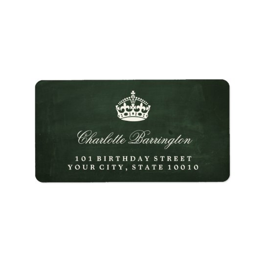 Keep Calm Chalkboard Birthday Party Address Labels