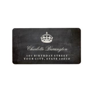 Keep Calm Chalkboard Birthday Party Address Labels