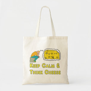 Keep Calm Cheese Pun Tote Bag