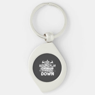 Keep Calm Chin Up Heels Down Key Ring