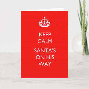 Keep Calm Christmas Greeting Card