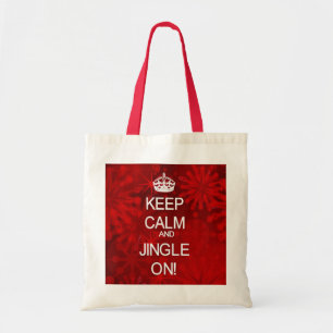 Keep Calm Christmas Jingle red gift bag