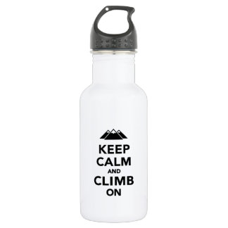 Keep calm climb on mountains 532 ml water bottle