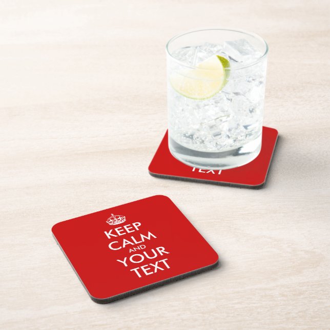 Keep calm coaster set | Customisable template (Right Side)