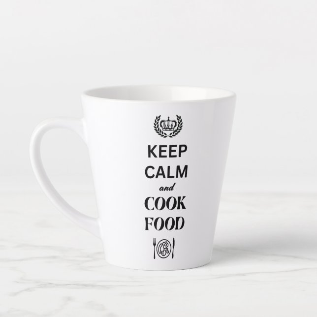 Keep Calm & Cook Food Latte Mug (Left)