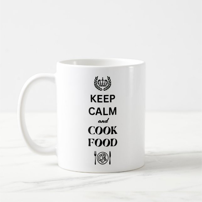 Keep Calm & Cook Food Mug (Left)