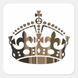 Keep Calm Cooper Crown - Change background Square Sticker