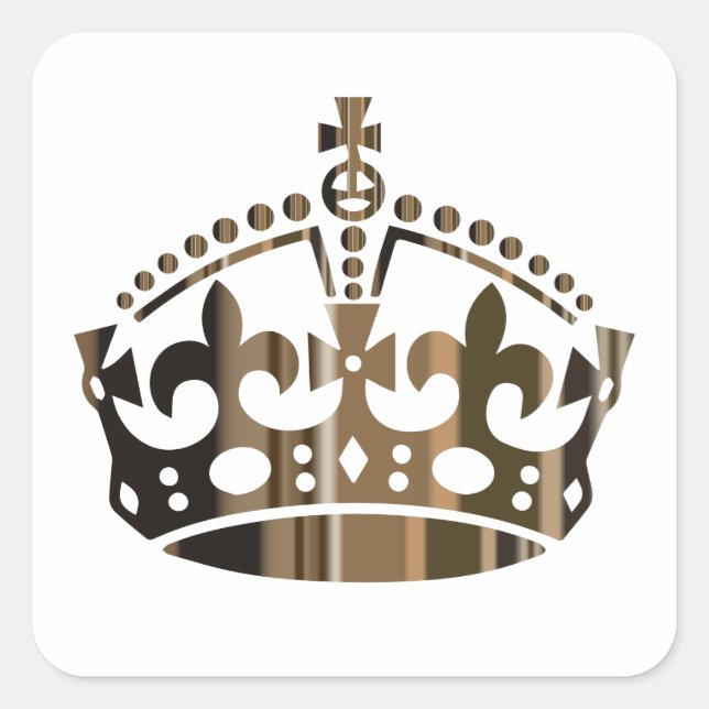 Keep Calm Cooper Crown - Change background Square Sticker (Front)