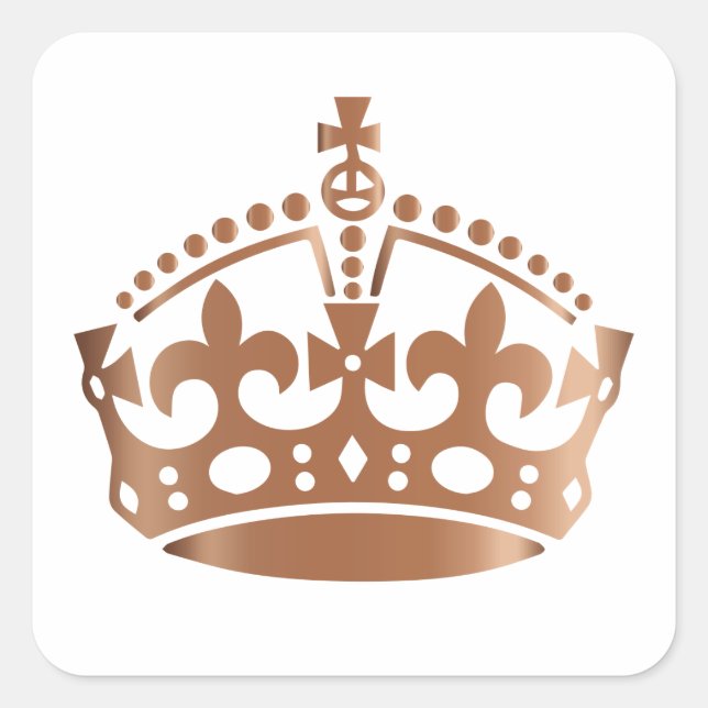 Keep Calm Cooper Crown - Change background Square Sticker (Front)