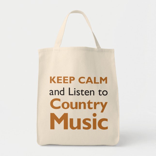 Keep Calm Country Tote Bag (Front)