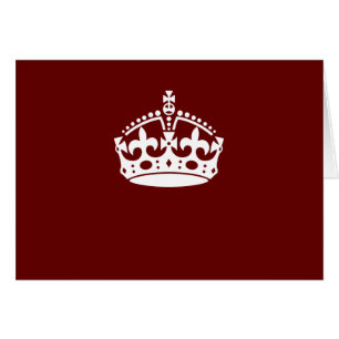 Keep Calm Crown Burgundy Red Accent