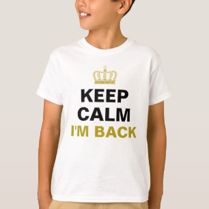 KEEP CALM & Crown gold + your own text T-Shirt