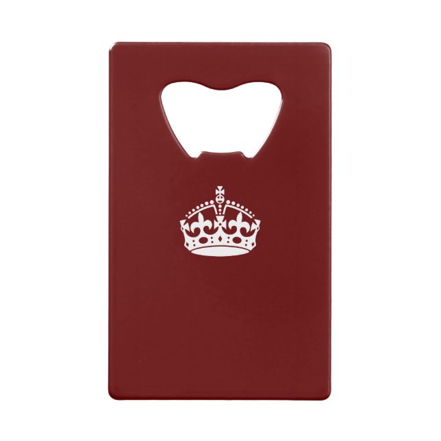 Keep Calm Crown Icon on Burgundy Red (Front)