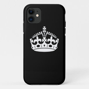 KEEP CALM CROWN on Black Customise This! iPhone 11 Case