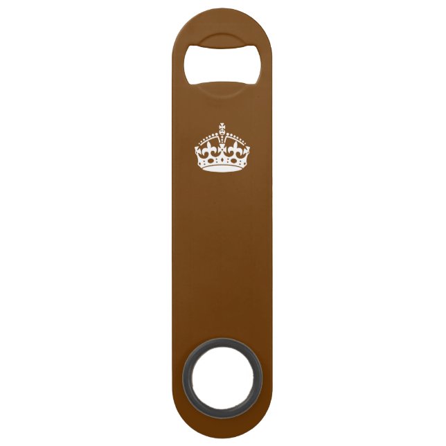 Keep Calm Crown on Brown Decor (Front)