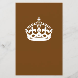 Keep Calm Crown on Chocolate Brown Flyer