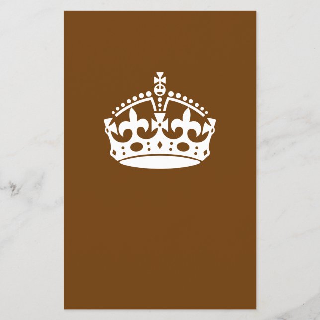 Keep Calm Crown on Chocolate Brown Flyer (Front)