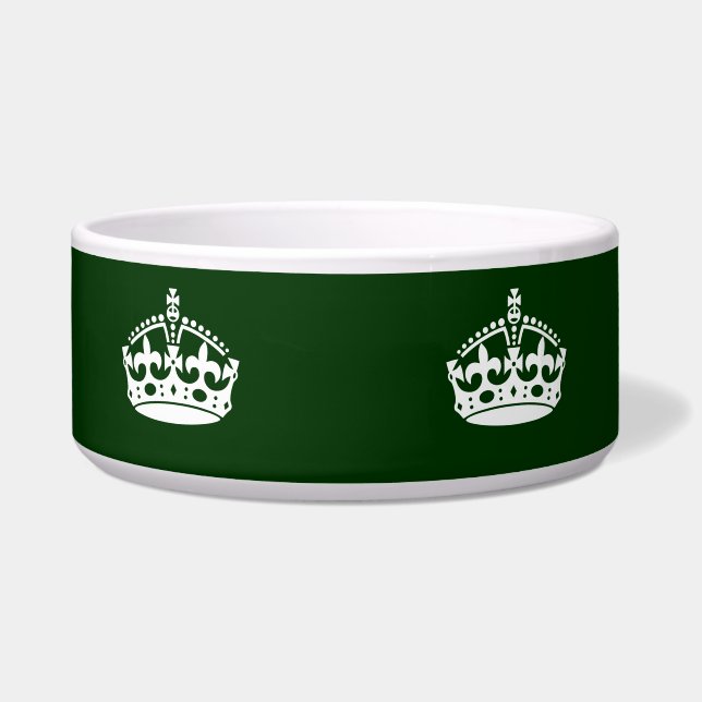 KEEP CALM CROWN on Forest Green Customise This (Front)