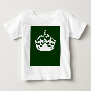 Keep Calm Crown on Green Decor Baby T-Shirt