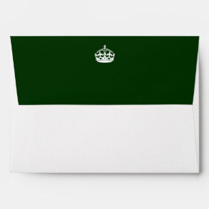 Keep Calm Crown on Green Decor Envelopes