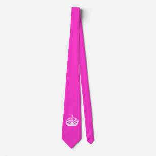 KEEP CALM CROWN on Hot Pink Customise This! Tie