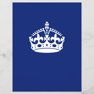 Keep Calm Crown on Navy Blue Flyer