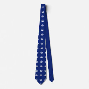 Keep Calm Crown on Navy Blue Tie