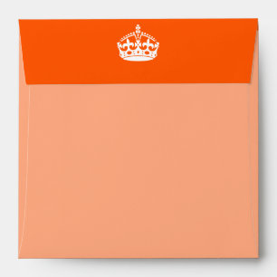 KEEP CALM CROWN on Orange Customise This Envelope