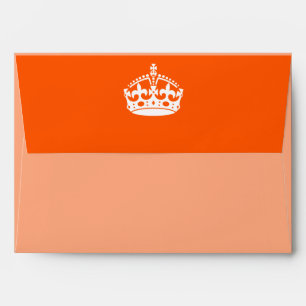 KEEP CALM CROWN on Orange Customise This Envelope