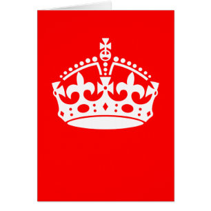 KEEP CALM CROWN on Red Customise This