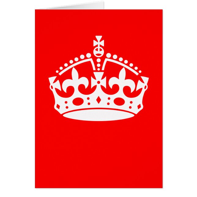 KEEP CALM CROWN on Red Customise This (Front)