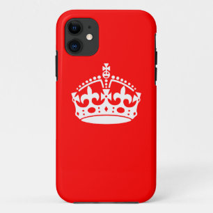 KEEP CALM CROWN on Red Customise This! iPhone 11 Case