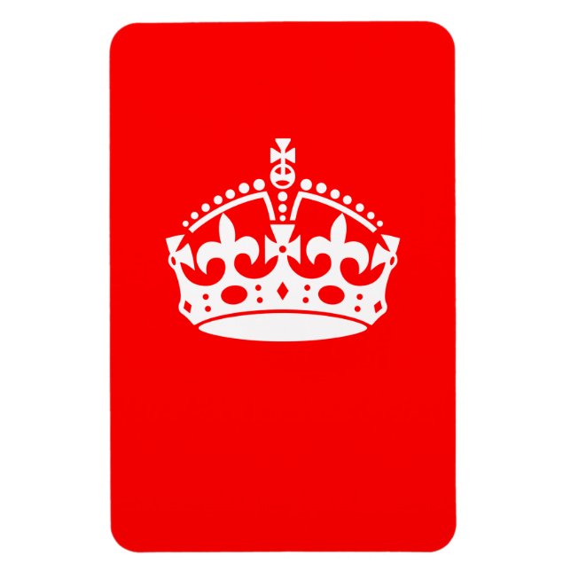KEEP CALM CROWN on Red Customize This Magnet (Vertical)