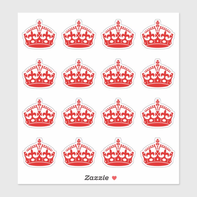 Keep Calm Crown Red (Sheet)