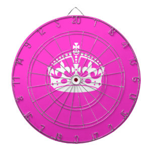 KEEP CALM CROWN Royal Icon on Pink Customise it Dartboard