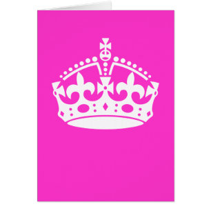 KEEP CALM CROWN Royal Icon on Pink Customize it
