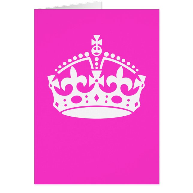 KEEP CALM CROWN Royal Icon on Pink Customize it (Front)