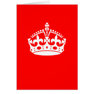 KEEP CALM CROWN Symbol on Fire Red Customise it