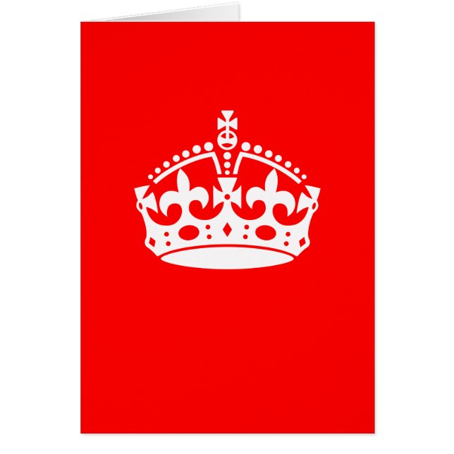 KEEP CALM CROWN Symbol on Fire Red Customise it (Front)