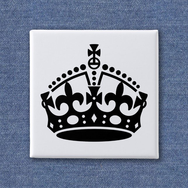 Keep Calm Crown Template 15 Cm Square Badge (Creator Uploaded)