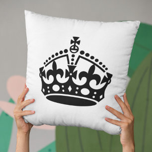 Keep Calm Crown Template Cushion