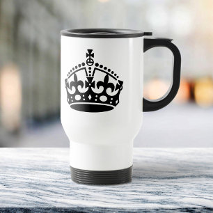Keep Calm Crown Template Travel Mug