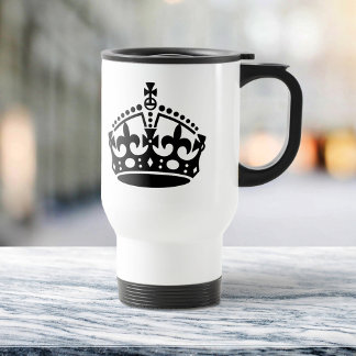 Keep Calm Crown Template Travel Mug