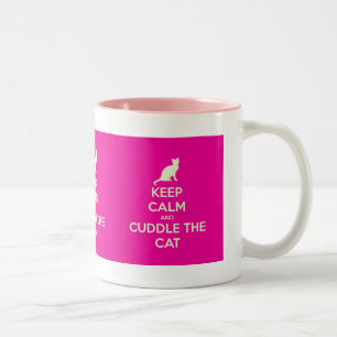 Keep Calm & Cuddle The Cat Two-Tone Coffee Mug